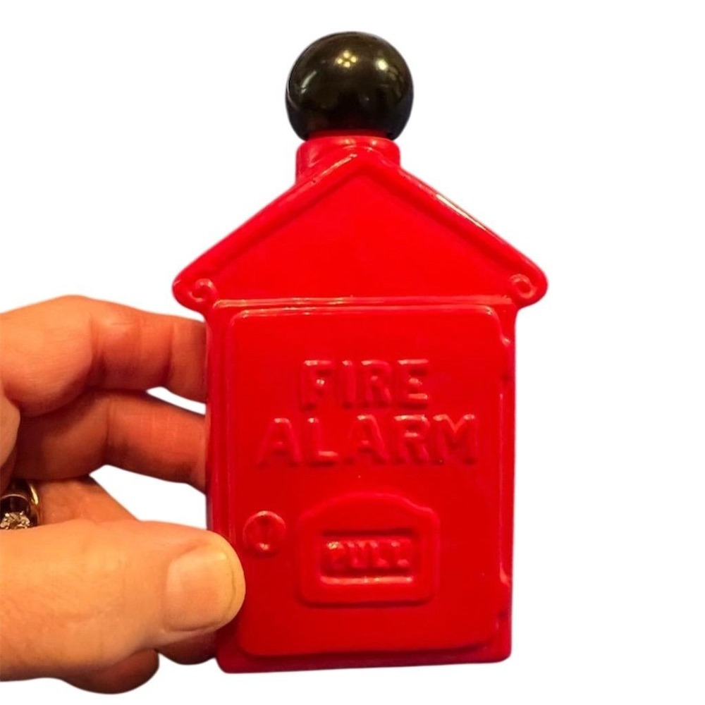 Vintage Avon Fire Alarm Box Glass Decanter Collectible